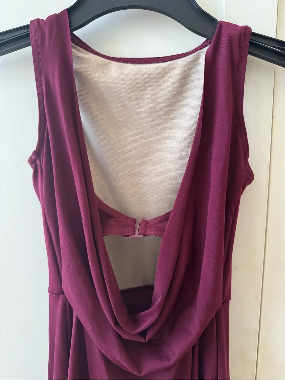 balera Maroon Sleeveless Dance Leotard with Attached Skirt